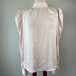 NWT Joie Mauve Silk Blouse Top Size L